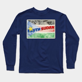 South Sudan Vintage style retro souvenir Long Sleeve T-Shirt